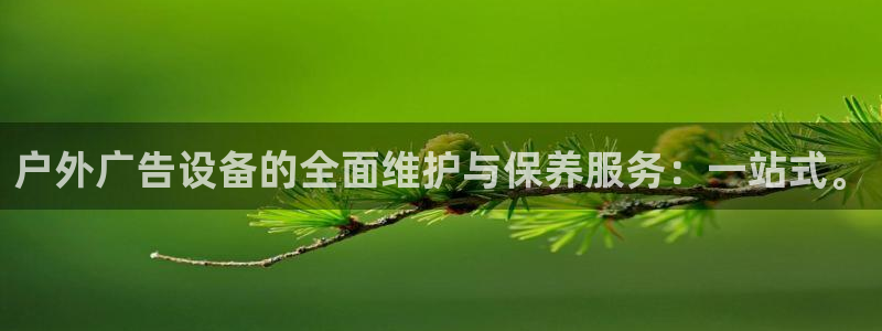 杏宇平台总代理电话：户外广告设备的全面维