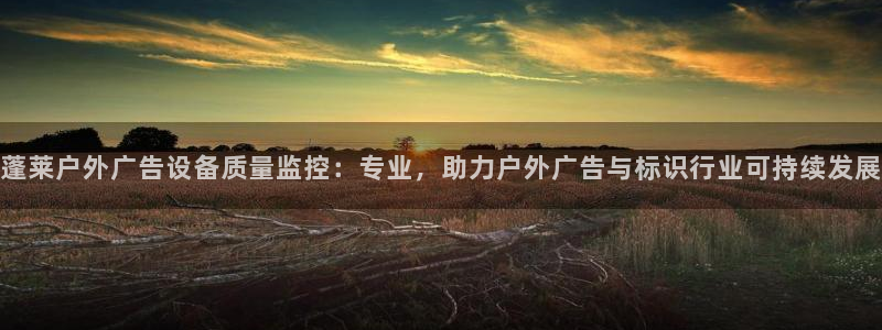杏宇平台代理：蓬莱户外广告设备质量监控：专业，助力户外广告与标识行业可持续发展
