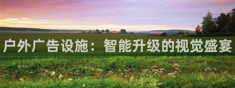 杏宇平台总代理：户外广告设施：智能升级的视觉盛宴