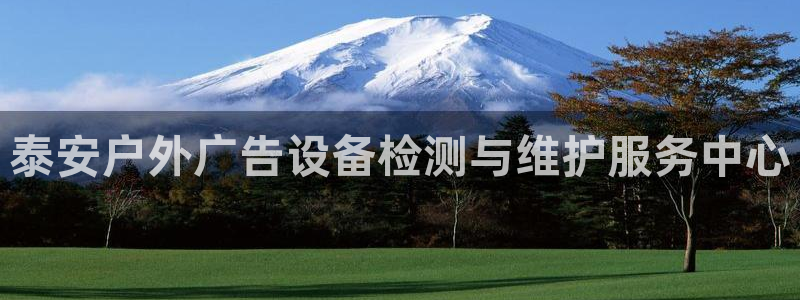 杏宇平台官网注册：泰安户外广告设备检测与维护服务中心