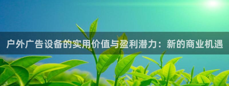 杏宇平台好吗：户外广告设备的实用价值与盈利潜力：新的商业机遇