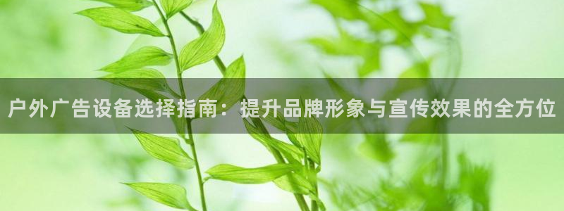 杏宇平台代理怎么样可靠吗：户外广告设备选