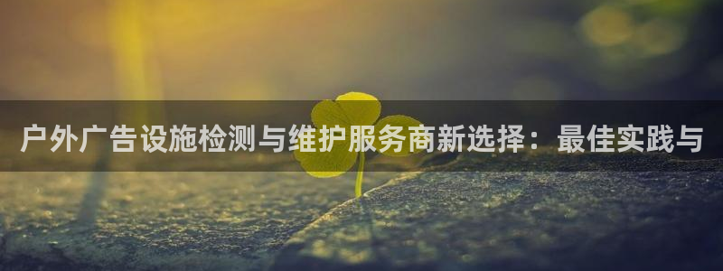 杏宇平台好吗：户外广告设施检测与维护服务商新选择：最佳实践与