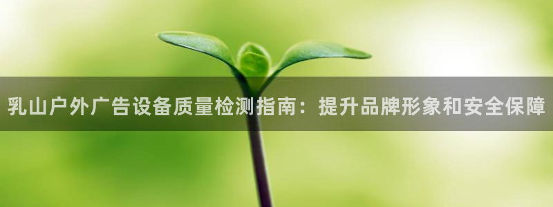 杏宇平台登陆：乳山户外广告设备质量检测指南：提升品牌形象和安全保障