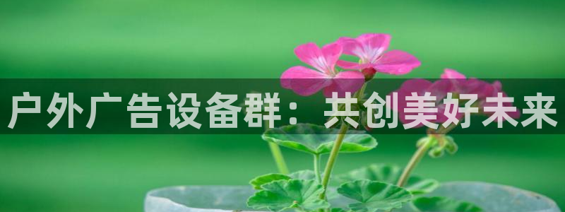 杏宇平台招商怎么样：户外广告设备群：共创美好未来